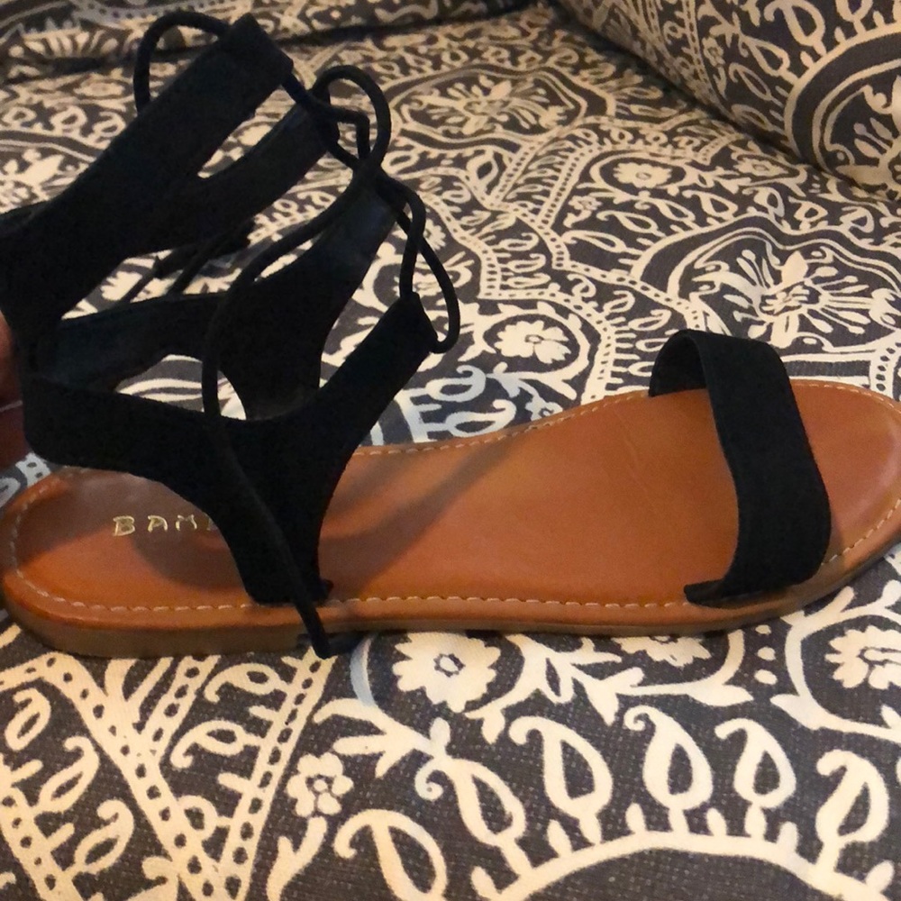 Bamboo Black Sandals